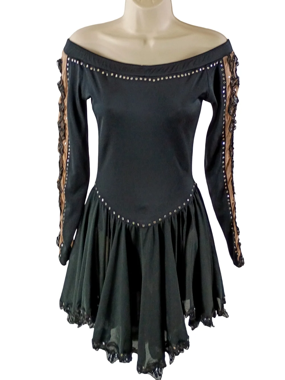 Woman's Over The Shoulder Long Sleeve Dance Costume